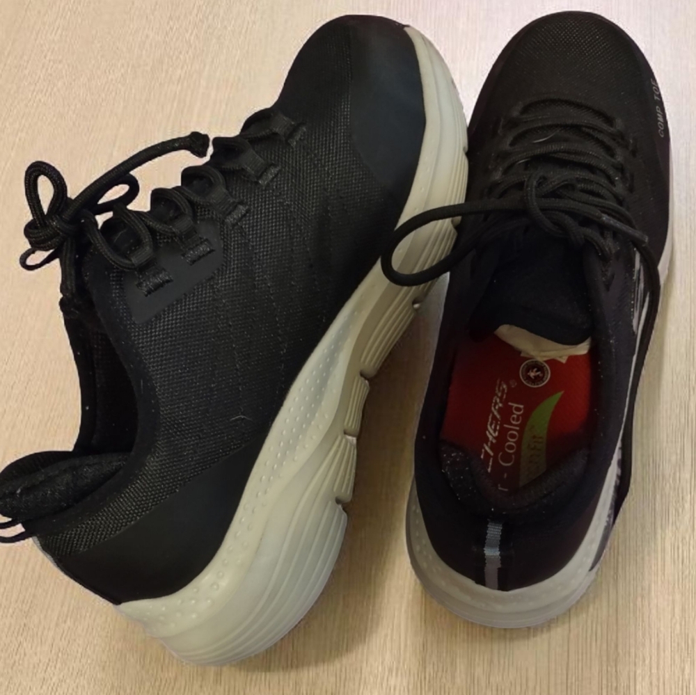 Skechers Arch Fit SR Ebinal Work Footwear Black Gray Women's Size 7